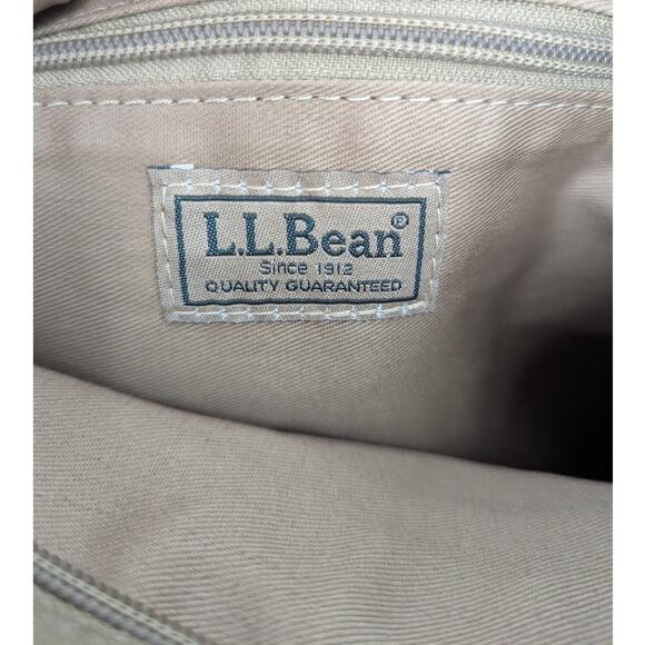 L.L. Bean Canvas Leather Messenger Crossbody Adjustable Strap Unisex Preppy Bag - Picture 6 of 10